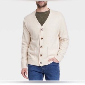 NWOT Goodfellow & Co. Men's Cream Cardigan Sweater XL